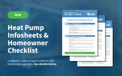 Heat Pump Infosheets and Homeowner Checklist