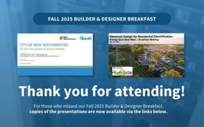 Presentations from Fall 2025 Builder and Designer Breakfast